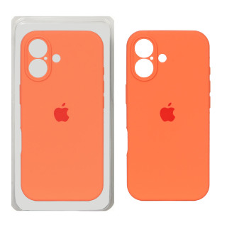 قاب سیلیکونی پاک کنی محافظ لنزدار اورجینال Apple iPhone 17 - نارنجی