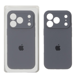 قاب سیلیکونی پاک کنی محافظ لنزدار اورجینال Apple iPhone 17 Pro - خاکستری